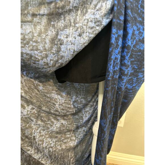 Helmut Lang viscose jersey abstract print maxi  boho skirt size L - Picture 3 of 9